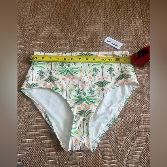Old Navy Women's High-Waisted Bikini Swim Bottoms,Palm Tree Print,Size M,NWT - Picture 3 of 7